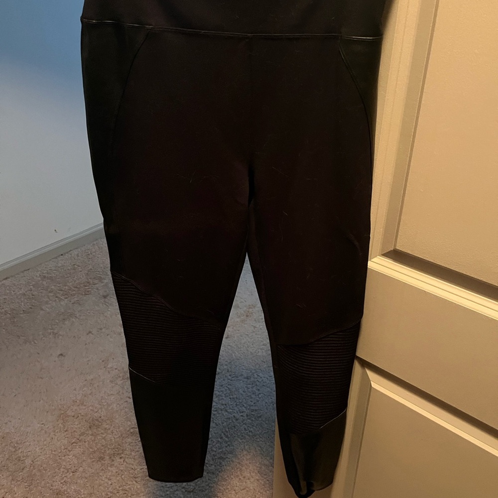 Assets By Spanx Black Motorcycle Leggings